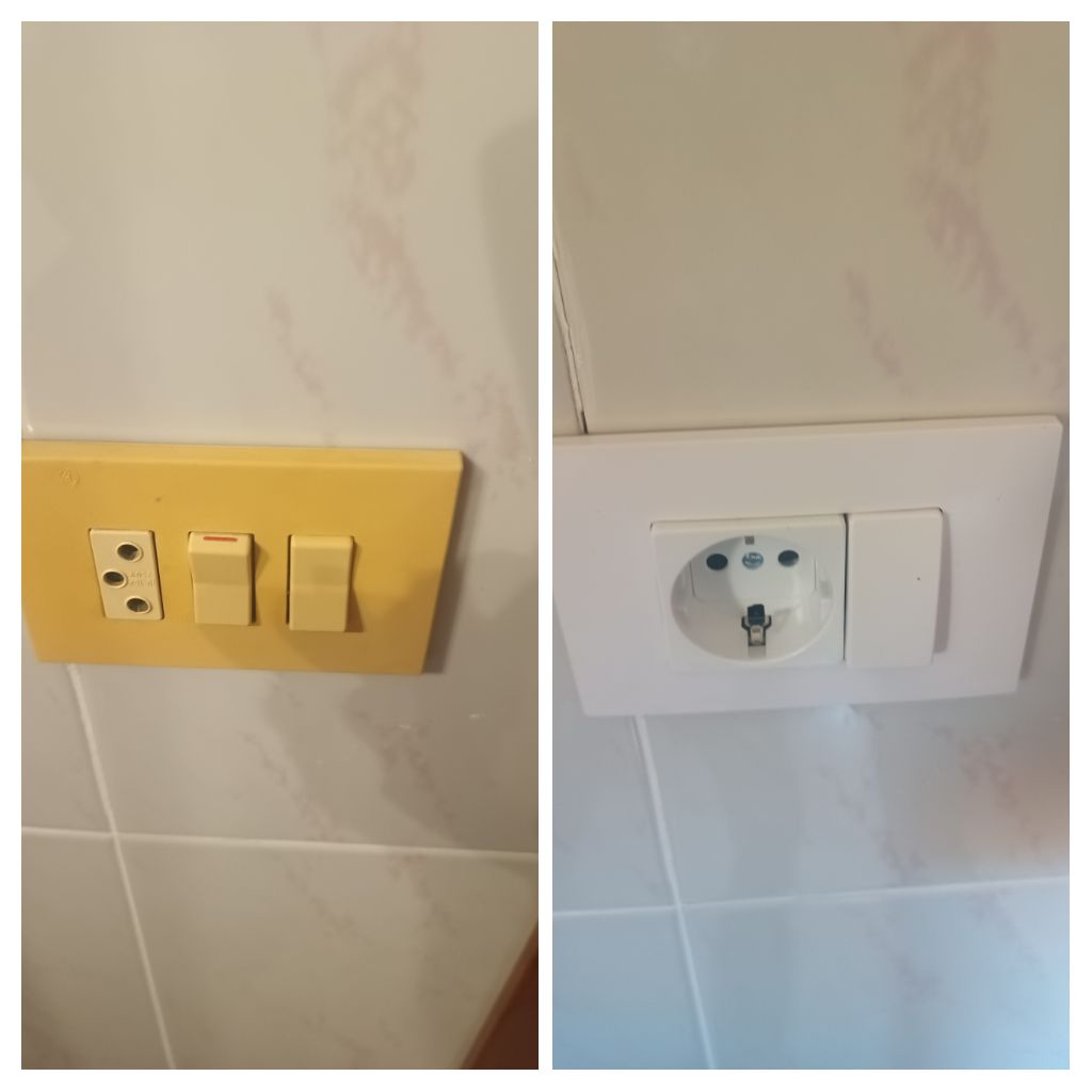 Cambio de enchufes y conmutadores modernos